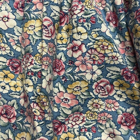 Vintage 80's Peaches 'n Cream Floral Long Sleeve Prairie Dress Size 6 - Picture 3 of 9